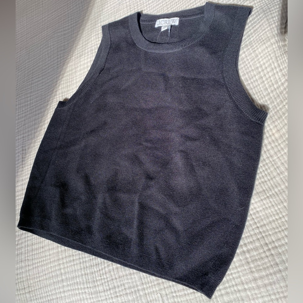 J. Crew Black Shell Tank in Size S. NEW WITH TAGS